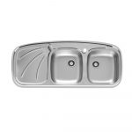 سینک استیل توکار اخوان کد 136SP(سیفون بزرگ) چپ لگن