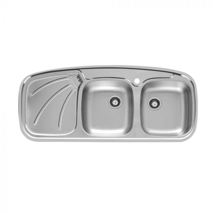 سینک استیل توکار اخوان کد 136SP(سیفون بزرگ) چپ لگن