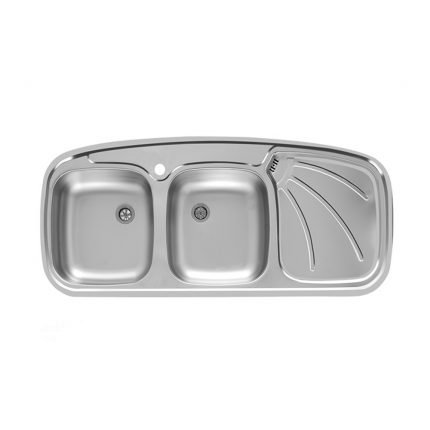 سینک استیل توکار اخوان کد 136(زیرآب کوچک) چپ لگن