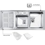 سینک اخوان توکار کد 318s چپ لگن