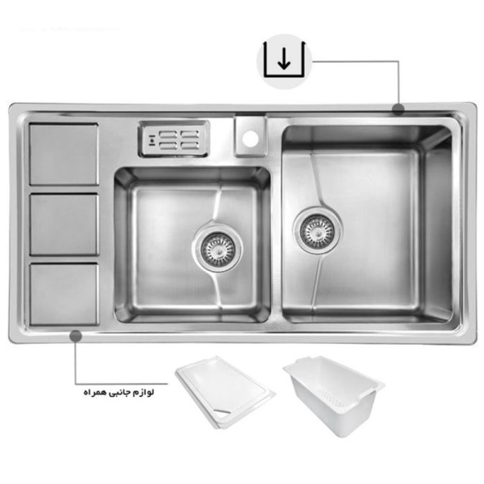 سینک اخوان توکار کد 328s راست لگن