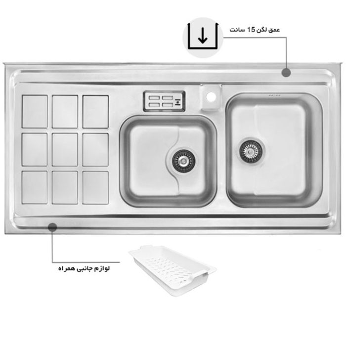 سینک اخوان روکار کد 364s راست لگن