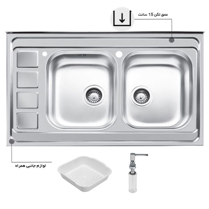 سینک اخوان روکار کد 372 چپ لگن