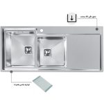 سینک اخوان توکار کد 601s چپ لگن