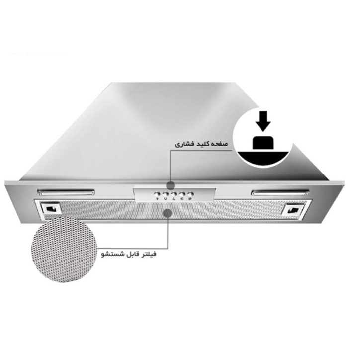 هود بیمکث مدل 2030 استیل مخفی