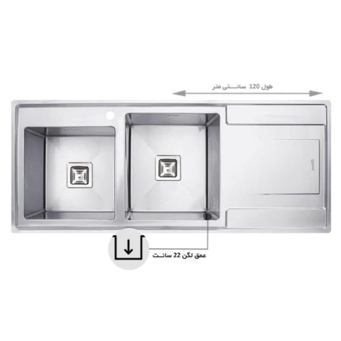 سینک بیمکث مدل 741BS توکار چپ لگن