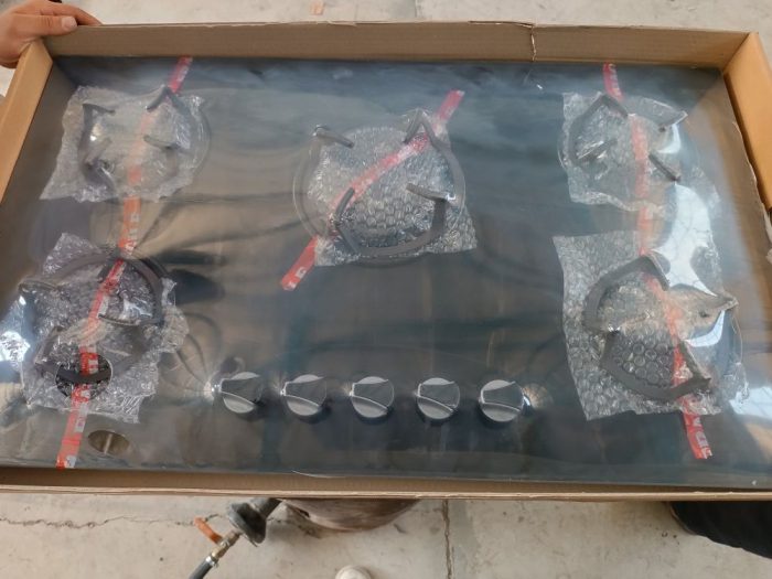 اجاق گاز ۵ شعله صفحه شیشه بدون ترموکوبل مدل G110
